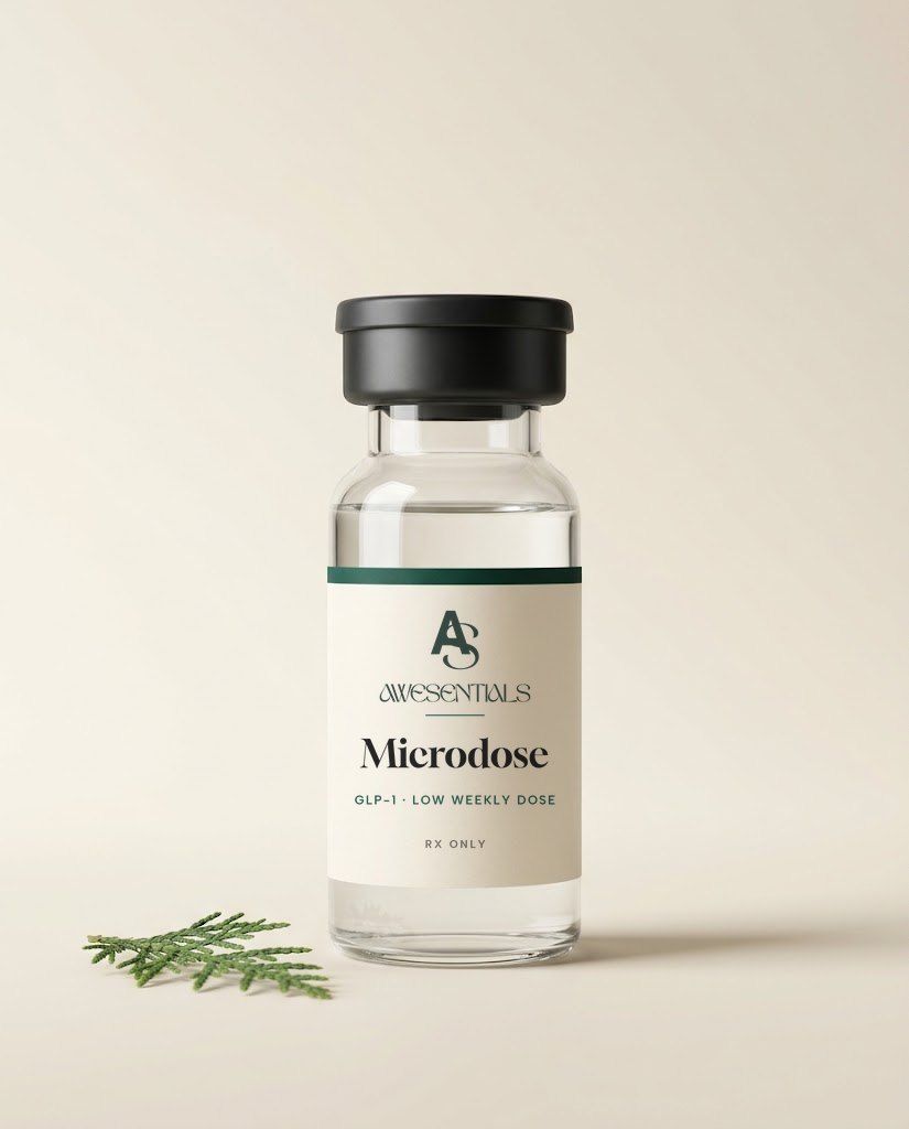 Microdose GLP-1 by Awesentials, illustrative packaging